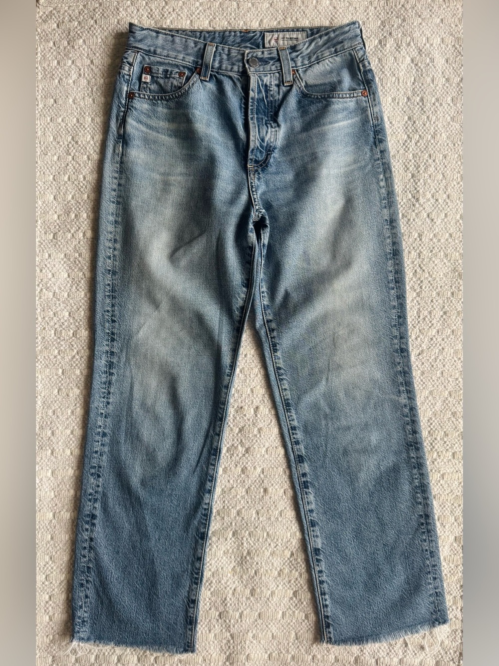 AG-ED DENIM Adriano Goldschmied Straight Leg Ankle Length Jeans